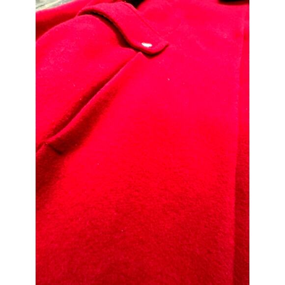 MICHAEL‎ Michael Kors 100% Red Wool Coat, Snap, Zipper, Size 14 Womens - Picture 4 of 16